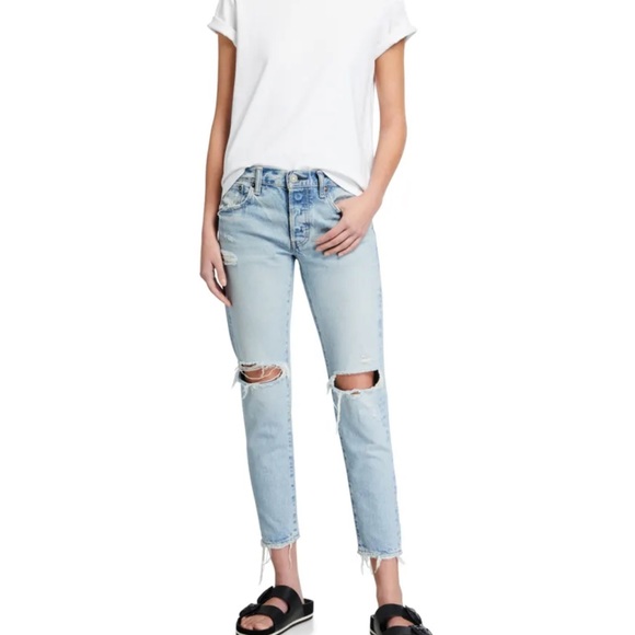 Moussy Vintage Yardley Distressed Jeans Size 28 NWT - Picture 2 of 16